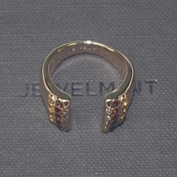 Jewelmint Crystal & Rose Goldtone Cuff Ring, NIB - Picture 3 of 3